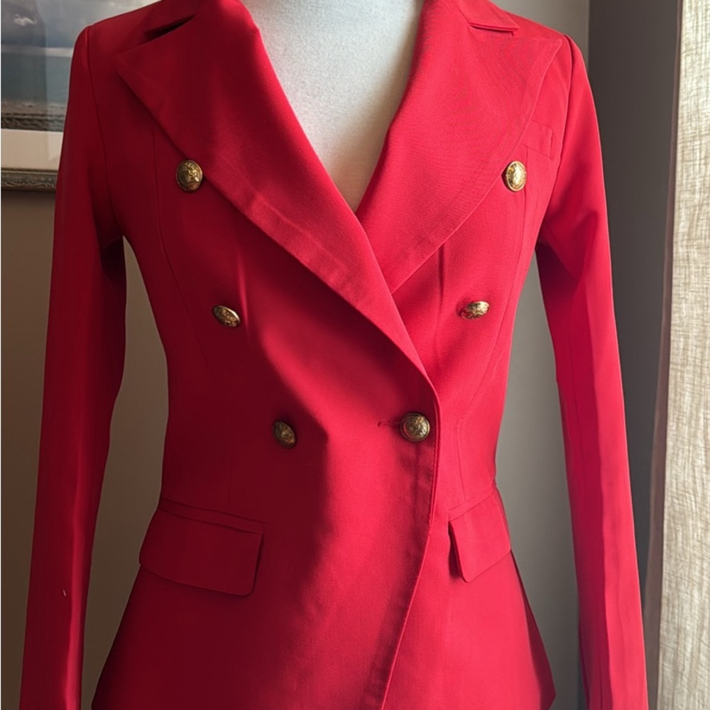 Women’s Classic Red Blazer.